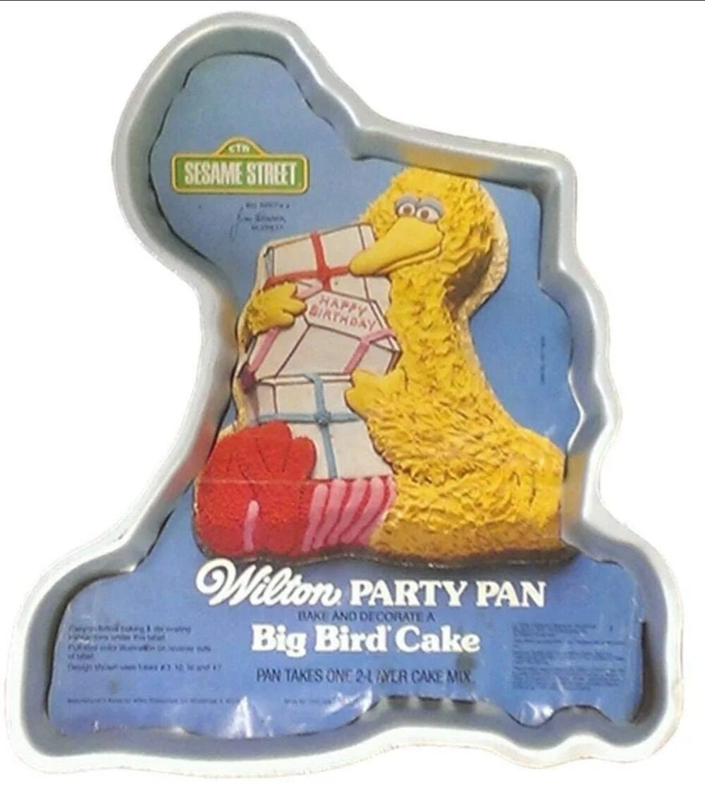 Wilton Muppets Sesame Street Big Bird & Gifts Cake Pan 502-2065 1978